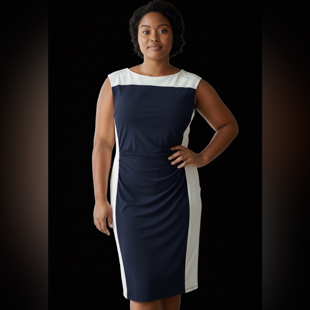 Ralph Lauren Navy and White Dress